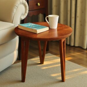 [MIS-003] European Style Side Table | Antique Side Table | Premium Home Decor | Buy Round Side Table | Wooden Table | Home Furniture | End Table | Krimadh Products - Duplicate - [#1137] - L