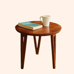 [MIS-003] European Style Side Table | Antique Side Table | Premium Home Decor | Buy Round Side Table | Wooden Table | Home Furniture | End Table | Krimadh Products - Duplicate - [#1137] - S