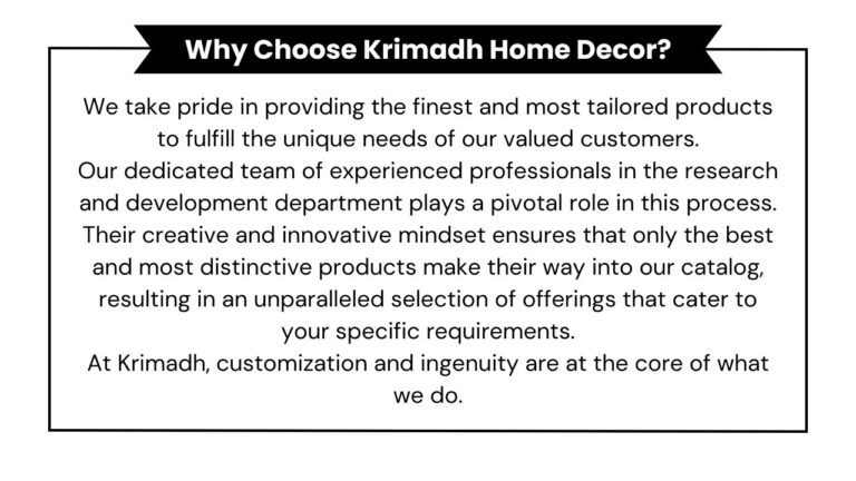 Why Choose Krimadh Home Decor