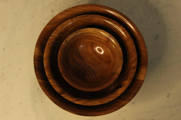 SET OF 3 SERVING WOODEN BOWL | KITCHEN ACCESSORIES | WOODEN BOWL | KITCHEN BOWLS | PREMIUM WOODEN BOWLS | KRIMADH PRODUCTS | WOODEN PRODUCT