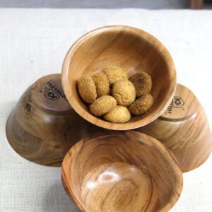 SET OF 3 SERVING BOWL BROWN | WOODEN BOWL | KITCHEN APPLIANCES | SERVING BOWL | MANGIFERA INDICA SERVING BOWL | KRIMADH PRODUCTS | KITCHEN APPLIANCES