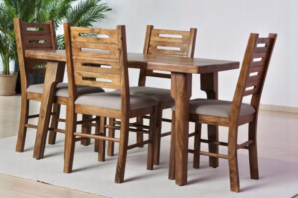 Modern design 4 seater dining table | Buy dining table online | Wooden dining table | Krimadh products | Dining table for home | Dinner table
