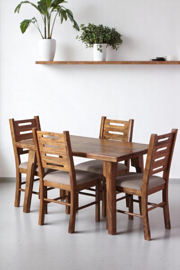 Modern design 4 seater dining table | Buy dining table online | Wooden dining table | Krimadh products | Dining table for home | Dinner table