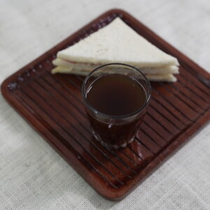 KRIMADH SET OF 2 SQUARE SERVING PLATTERS | MANGO WOOD (MANGIFERA INDICA) | HAND-CARVED | BLACK FINISH