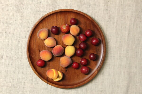 KRIMADH ROUND SERVING TRAY | MANGO WOOD (MANGIFERA INDICA) | BROWN FINISH | 12x12x1 INCH