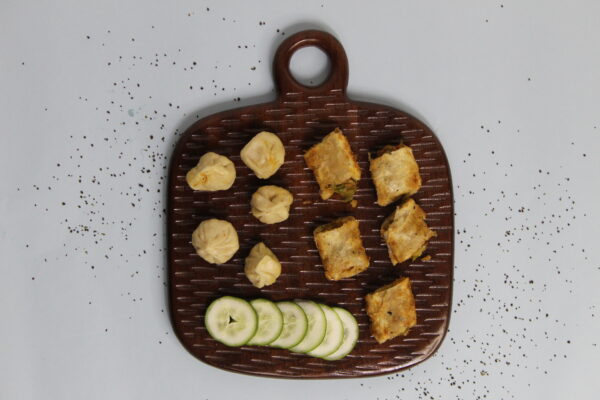 Wooden Platter Set of 2 | Natural Brown Finish | Durable & Food-Safe