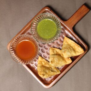 Wooden Square Platter Set of 3 | Mango Wood (Mangifera Indica) | Natural Brown Finish