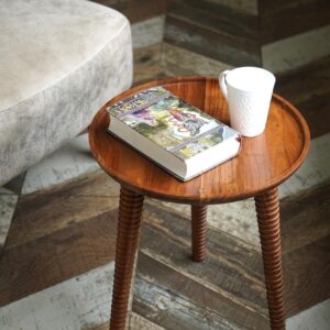 [MIS-008] Designer Ring Side Table | Hand Designed Table  | Online Wooden Product | Best Wooden Product | Krimadh Products | Ring Side for Home Kitchen or Dining Room And Bed Room |  Ring Side - S