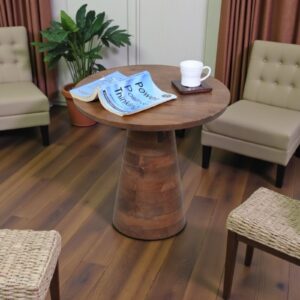 [ MIS-021 ] Solid wood Round Side Table | Krimadh Home Decor