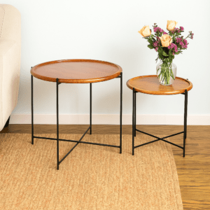 [ MIS-014 ] | Unique Metric Round Side Table | Krimadh Home Décor |