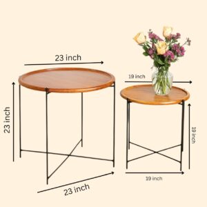 [ MIS-014 ] | Unique Metric Round Side Table | Krimadh Home Décor | - L