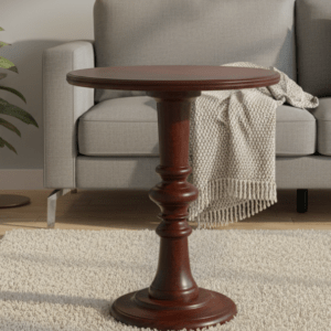 [MIS-011] Antique Wooden Table Top Side Table | Krimadh Home Decor
