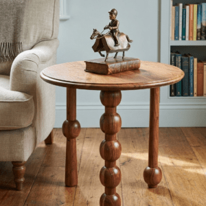 MICT-011 Mid-Century Acacia Wood Coffee Table | Foldable Legs | KRIMADH Home Décor